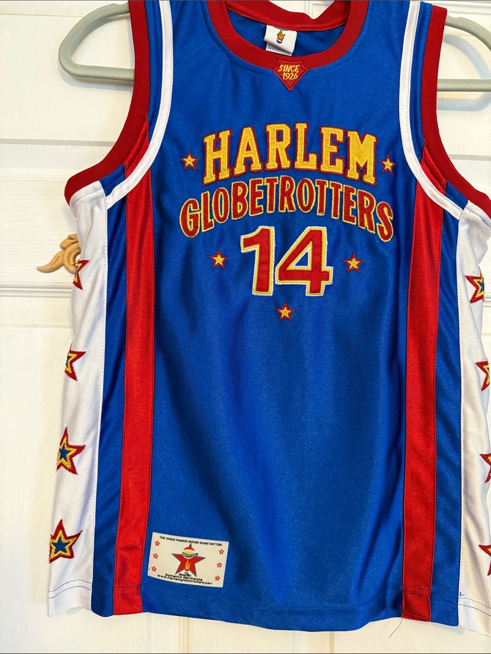 Harlem Globetrotters #14 Blue & Red Jersey - Official Team Style